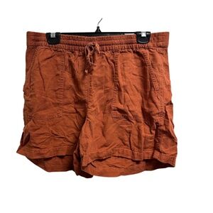 J. Crew Burnt Orange linen blend drawstring Shorts